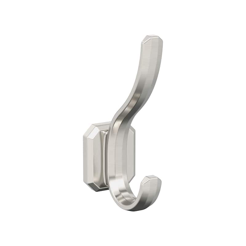 Amerock Granlyn Double Prong Decorative Wall Hook - Satin Nickel