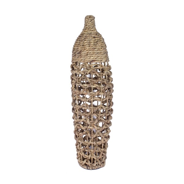 36" Woven Floor Vase - Natural Water Hyacinth