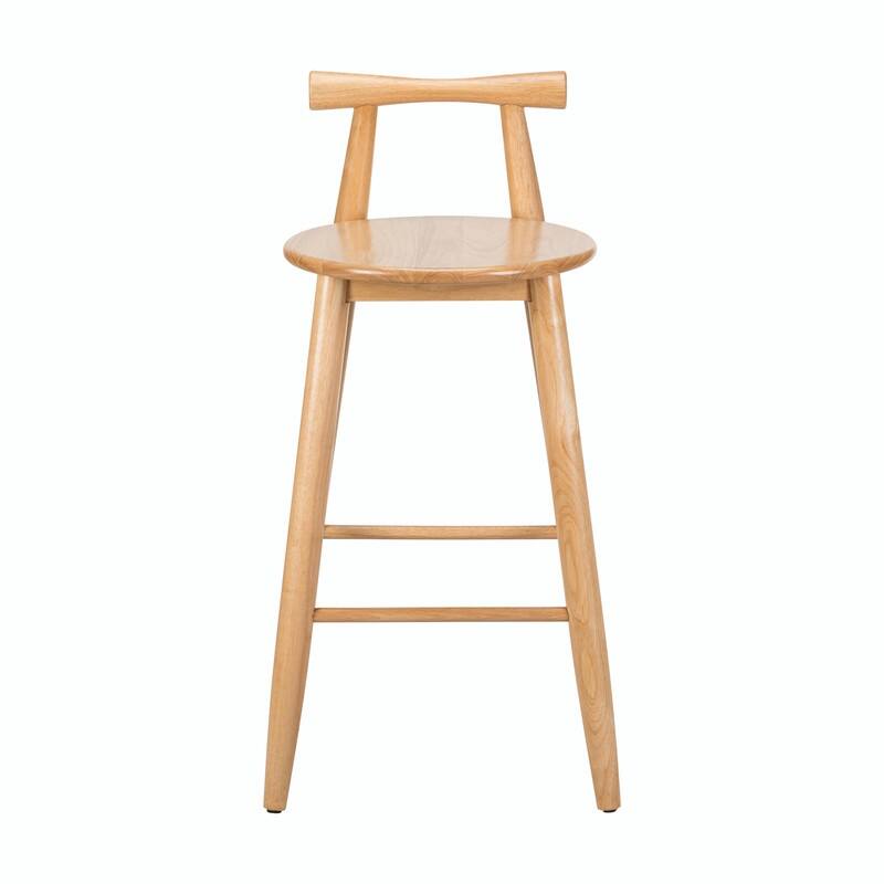 Grove Indoor Rubberwood Bar Stools with Natural Finish, Set of 2