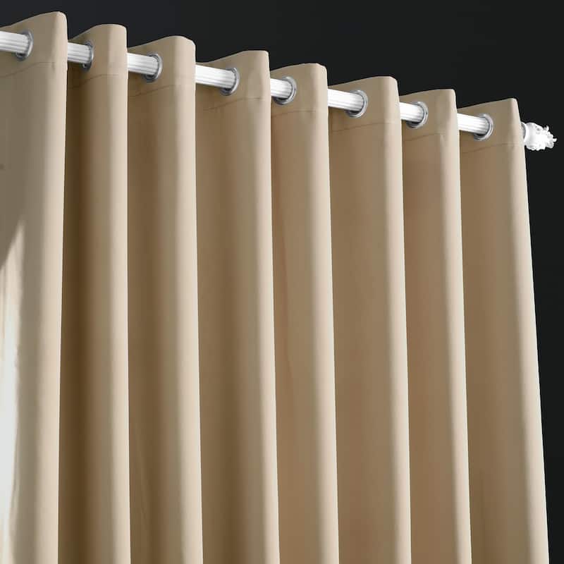 Exclusive Fabrics Extra Wide Room Darkening Grommet Curtain 120 Inch (1 Panel)