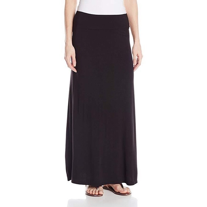 black jersey skirt maxi