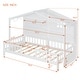 preview thumbnail 9 of 14, Twin Size House Bed with Shelves, House Bed with Window and Sparkling Light Strip on the Roof