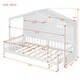 preview thumbnail 29 of 34, Twin Size House Bed with Shelves, Window, and Sparkling Light Strip on Roof, Space-Saving Design for Kids' Rooms, Grey