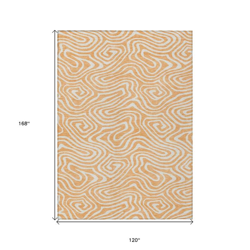 HomeRoots Abstract Transitional Rectangle Outdoor Rug