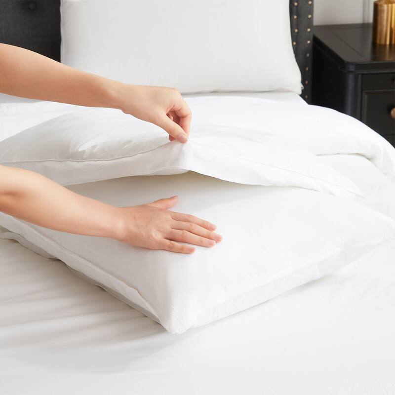 3-in-1 Adjustable White Goose Down Pillow By DOWNLITE® (Hypoallergenic)