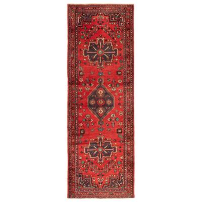 ECARPETGALLERY Hand-knotted Anadol Red Wool Rug - 3'5 x 9'9