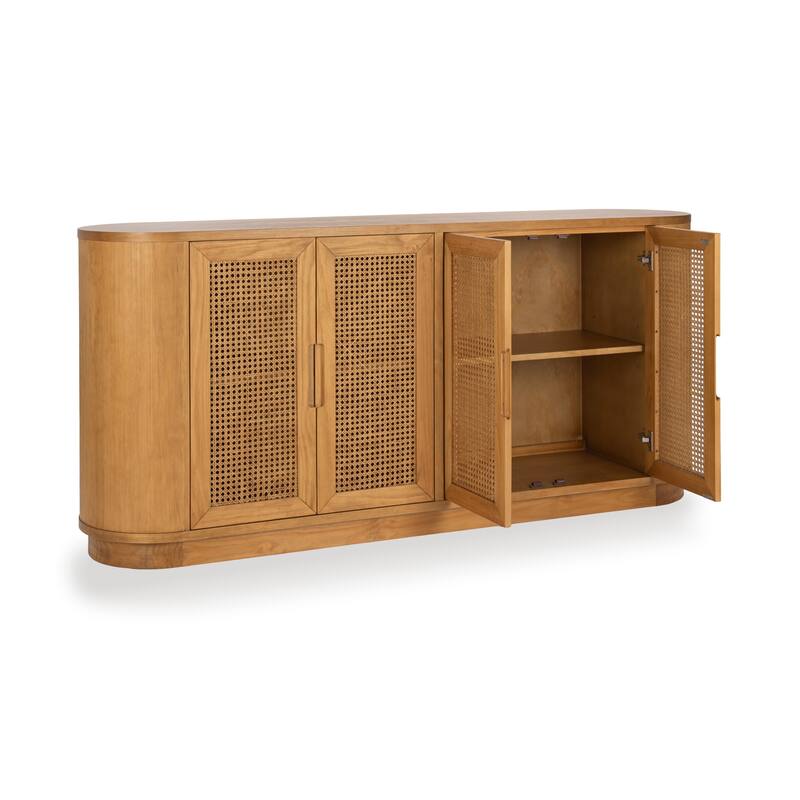 Adelheid Pine Wood Sideboard Buffet by Kosas Home