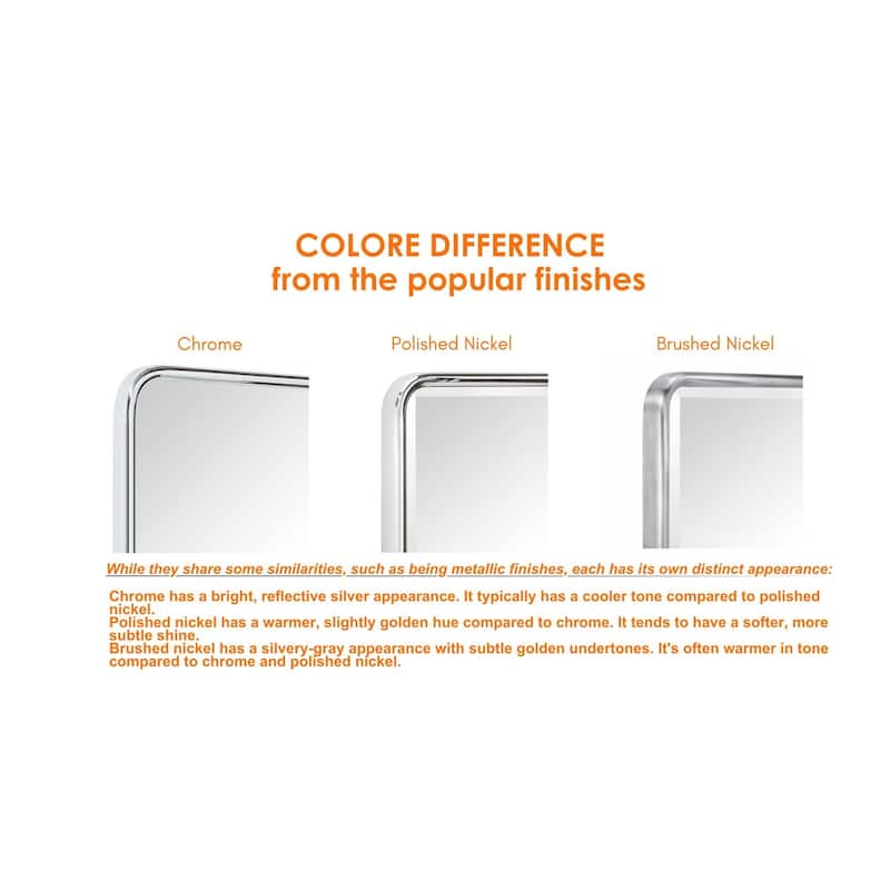 TEHOME Woodvale Rectangle Vertical Metal Wall Mirrors