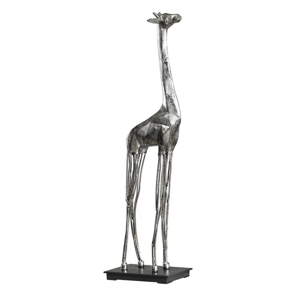 22” Silver Mireya Giraffe Sculpture - N/A