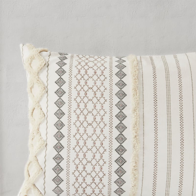 INK+IVY Imani Cotton Printed Comforter Set with Chenille