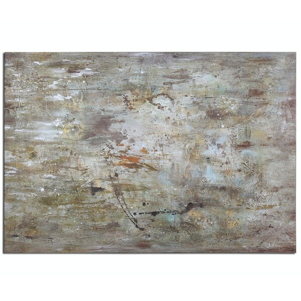70 Abstract Modern Style Color Flurry Hand Painted Wall Art On Canvas Grey N A