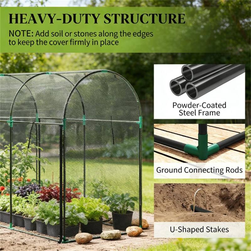 Crop cage, plant cage, garden cage, black
