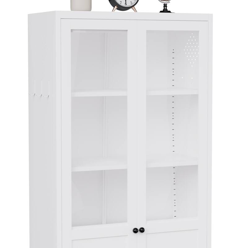 72" Metal Pantry Cabinet - Heavy-Duty Freestanding Organizer with Doors & Shelves for Multi-Room