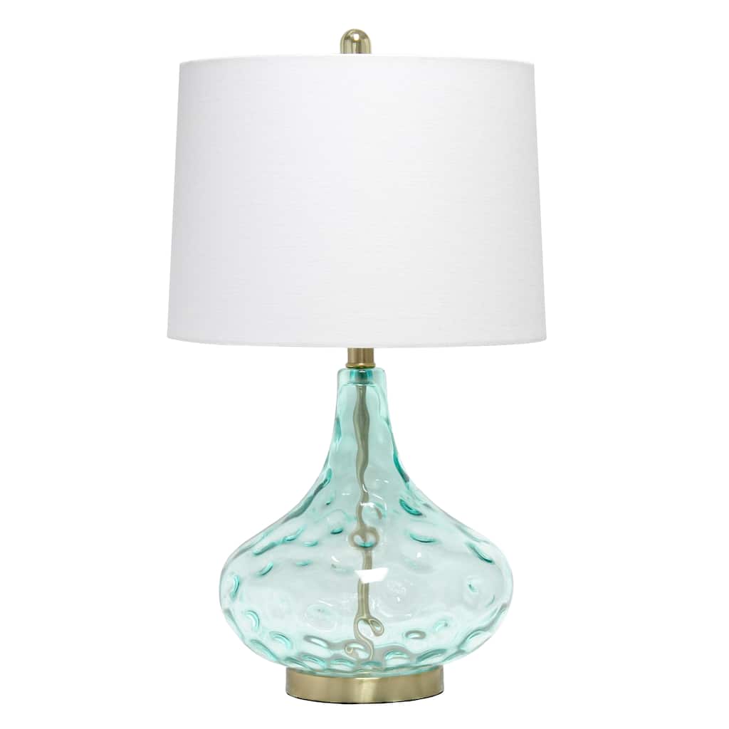 24" Modern Refined Bubbly Colored Glass Table Lamp