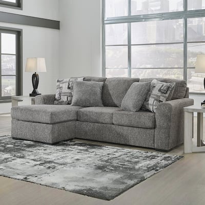 Signature Design by Ashley Gardiner Pewter Sofa Chaise - 101"W x 63"D x 40"H