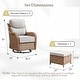 preview thumbnail 175 of 199, Outdoor Patio Sofa Swivel Chair with 6-Inch Thick Cushions Set