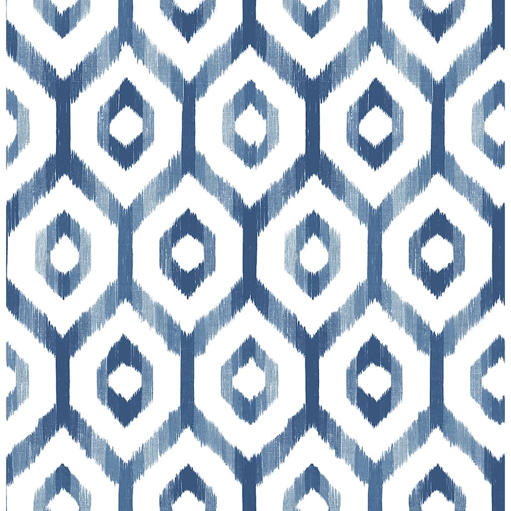 A-Street Prints Lucia Blue Diamond Wallpaper