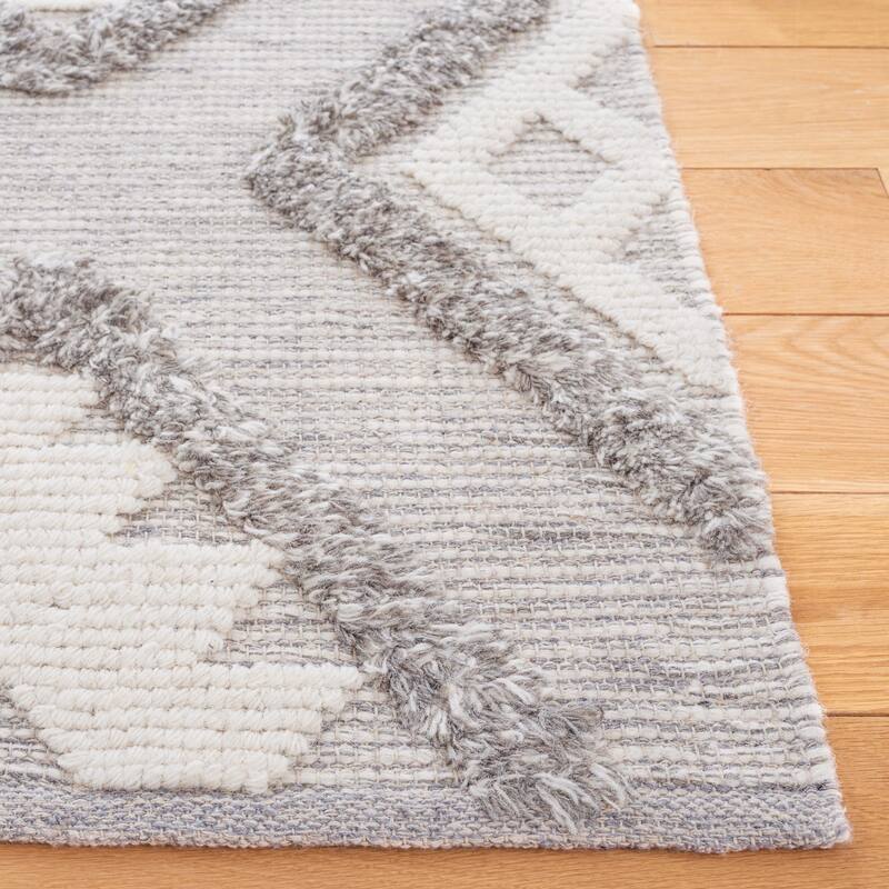 SAFAVIEH Handmade Natura Aladina Rustic Diamond Trellis Wool Rug