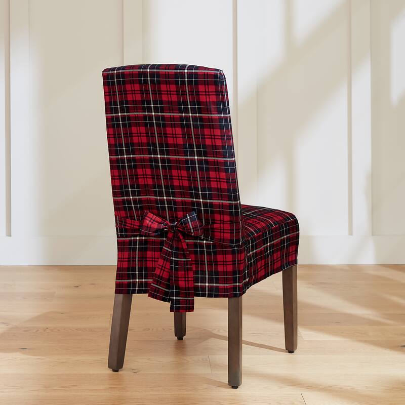 SureFit Cotton Duck Short Dining Room Chair Covers, Set of 2 - 18x29