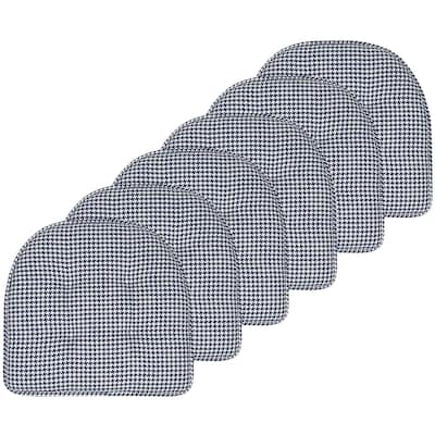 Houndstooth U-Shaped 16" x 17" Memory Foam Chair Pad