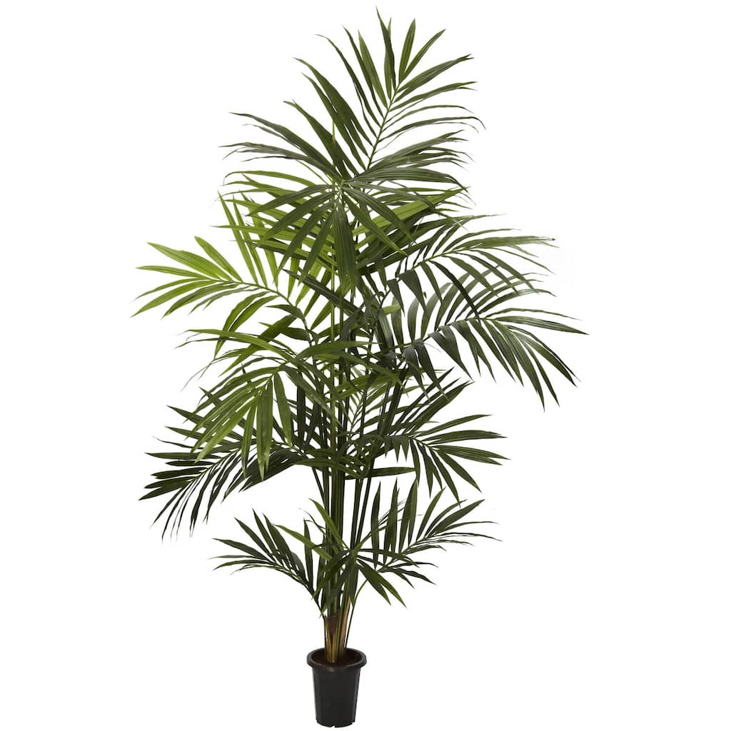 Artificial Palm Tree Set - 3Ft Tuscan Style Faux Tree with Jute Basket DIY Kit - 2 Trees - Green - 84