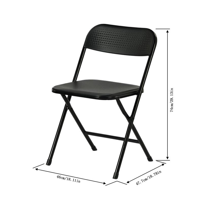 HOMYLIN Folding Chair Set with Metal Frame for Indoor/Outdoor Seating