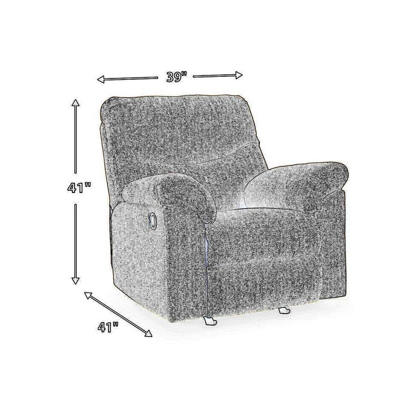 Tul Rocker Recliner Chair, Poly Fiber Foam Fill, Briar Brown Polyester