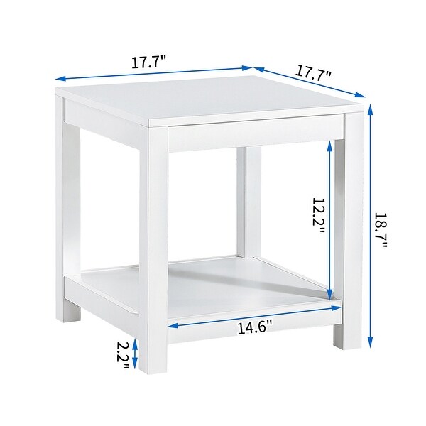 Plain white side table sale