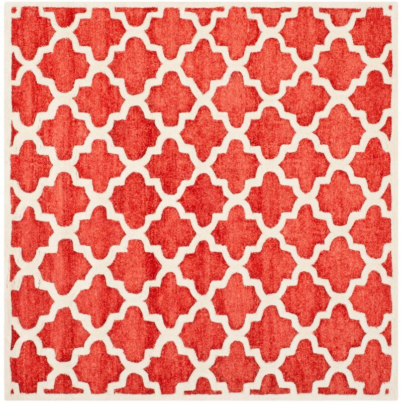 SAFAVIEH Handmade Precious Melanya Modern Polyester Rug - 5' Square - Rose
