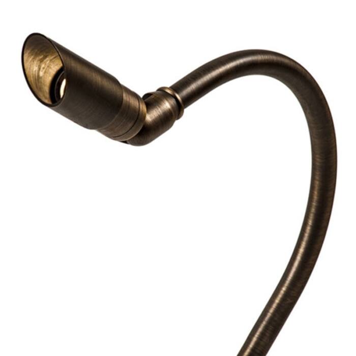 Cast Brass Micro LED Warm White Gooseneck Sign Light with Angle Shield, 12V