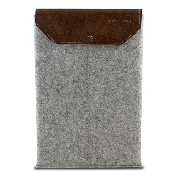 Graf & Lantz Emmet Sleeve with Leather Flap for 15" MacBook Pro - Grey
