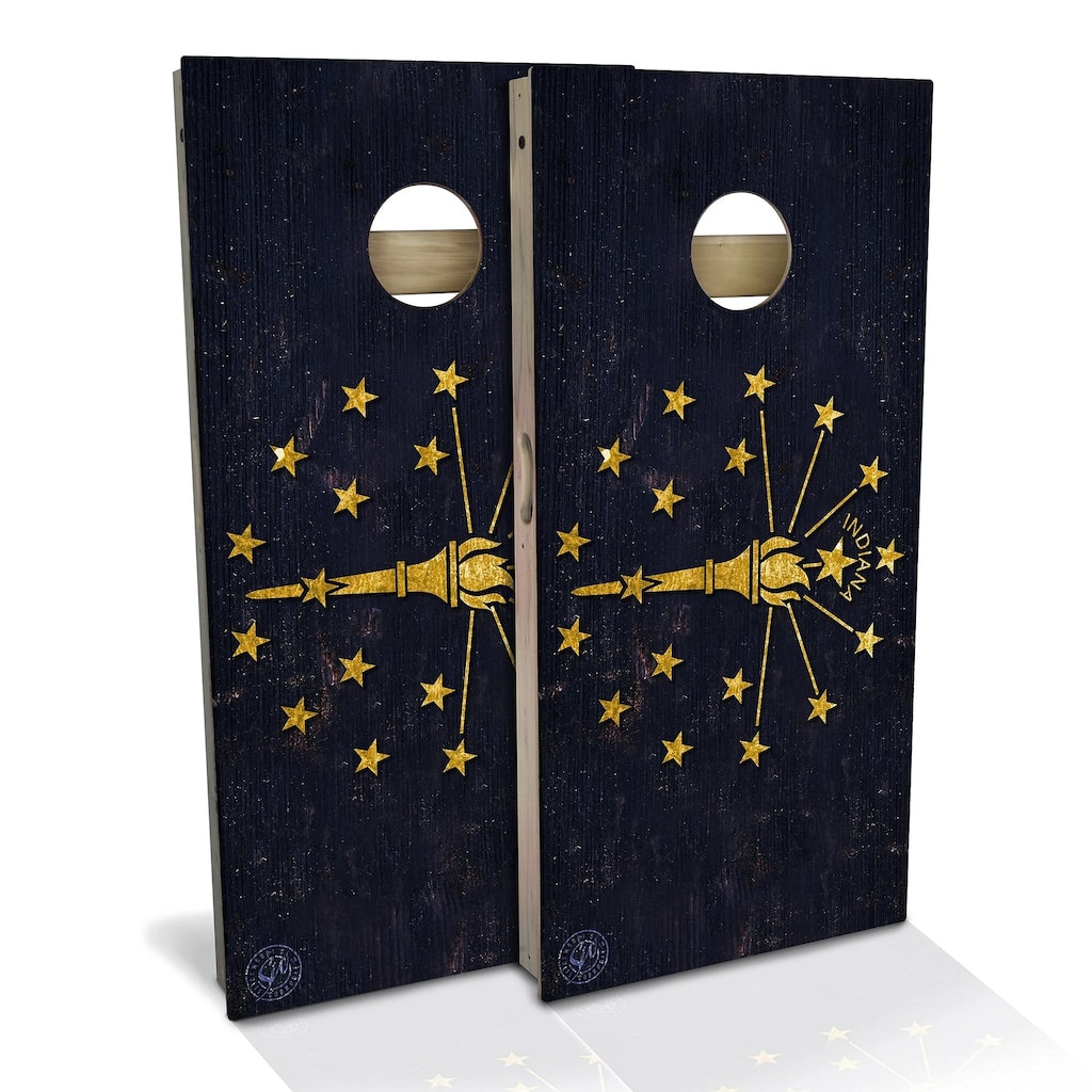 Indiana Flag Outdoor Cornhole Board Set