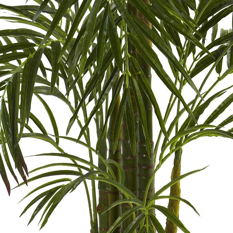 4.5' Artificial Outdoor Areca Palm Tree in Brown Pot