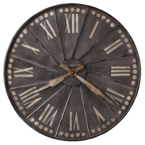 slide 2 of 2, Howard Miller Stockard Quartz Wall Clock Antique Charcoal
