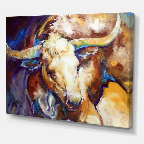 Porch Den Power Longhorn Abstract Cottage Canvas Wall Art Overstock 27777516
