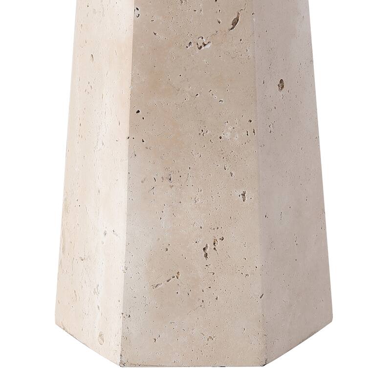 SAFAVIEH Couture Gabryanna Travertine Table Lamp - 14"W x 14"D x 26"H