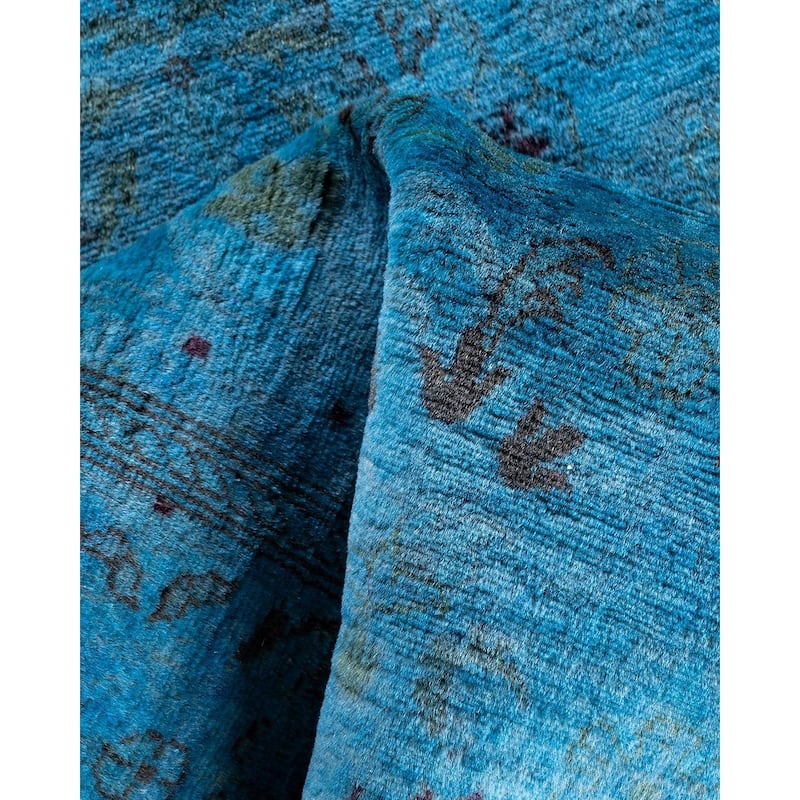 Fine Vibrance One-of-a-Kind Hand-Knotted Area Rug - Blue, 3' 1" x 5' 4" - 3' 1" x 5' 4"