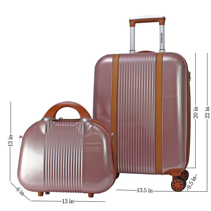 Lightweight 2-Piece Classique Hardside Carry On Spinner Set