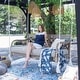 preview thumbnail 12 of 13, Cambridge Casual Renley Wood Outdoor Porch Swing Daybed with Cushion