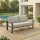 preview thumbnail 72 of 122, Spruce & Spring Outdoor Patio Furniture Set Aluminum Sofa Accent Chair Loveseat - Light Gray