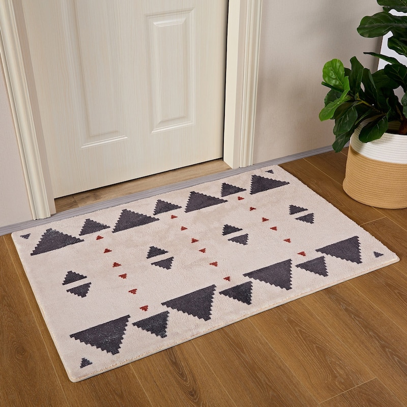 Front Door Mat Entry Doormat Non Slip Thin Washable Inside Entryway Mats for Home Entrance - 31.5" W x 47.2" L