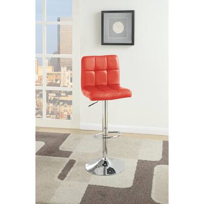 BAR STOOL in Red, Chrome