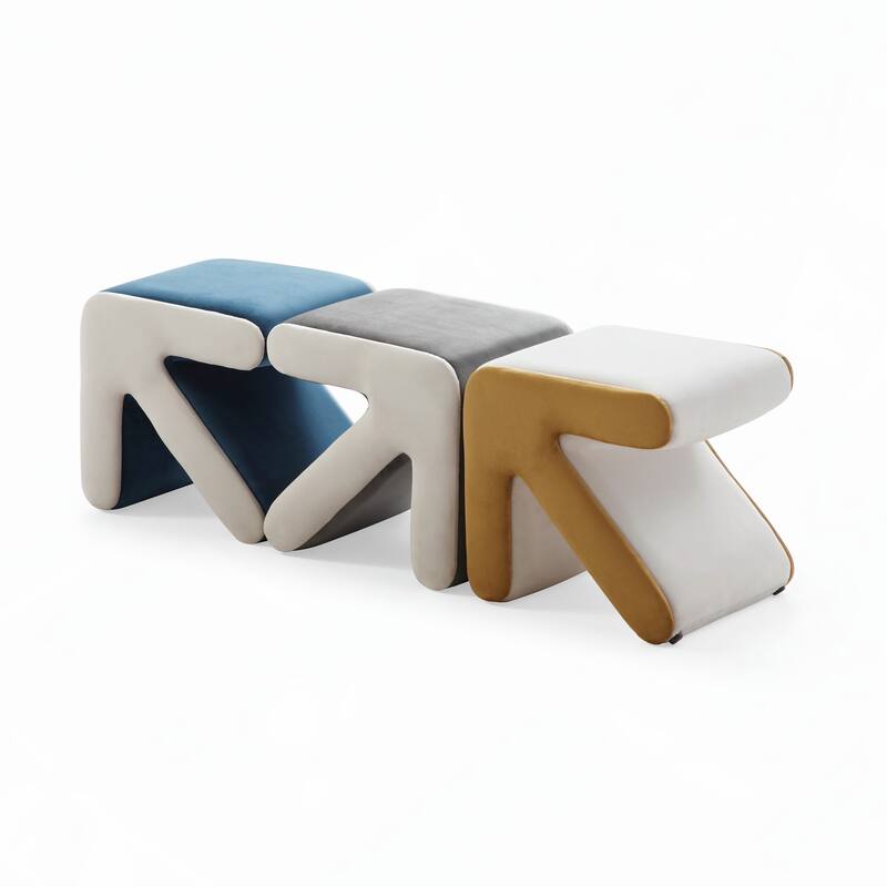 Velvet Sofa Stool Shoe Bench