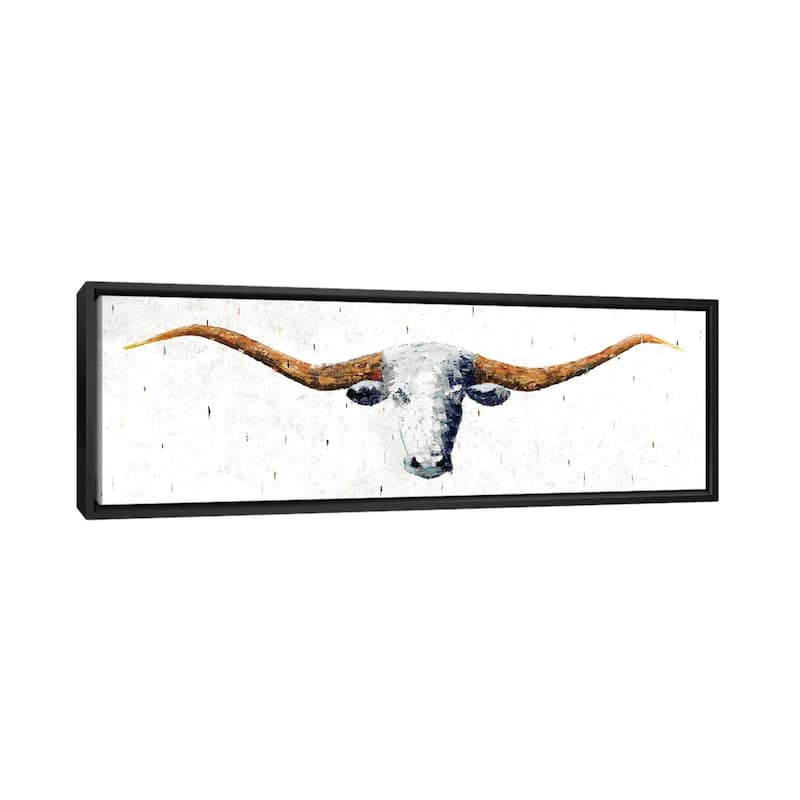 iCanvas "Longhorn" by Marvin Pelkey Framed Canvas Print - Black - 20x60