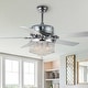 preview thumbnail 4 of 61, Bella Depot 52" Modern Reversible Crystal Ceiling Fan with Remote Control and Light Kit BD-020