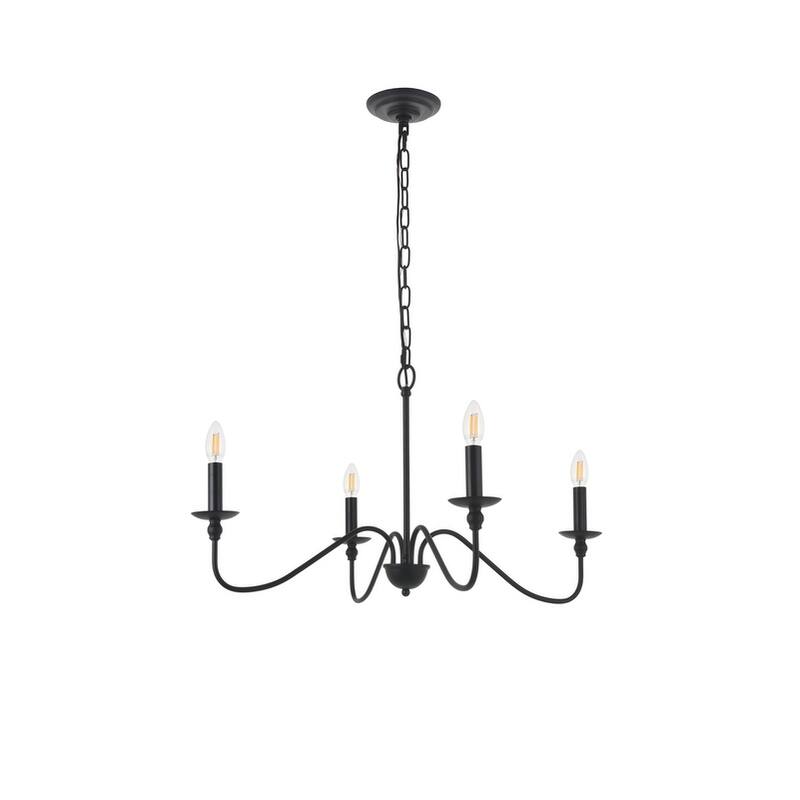 Rohan 4 light Matte Black Pendant
