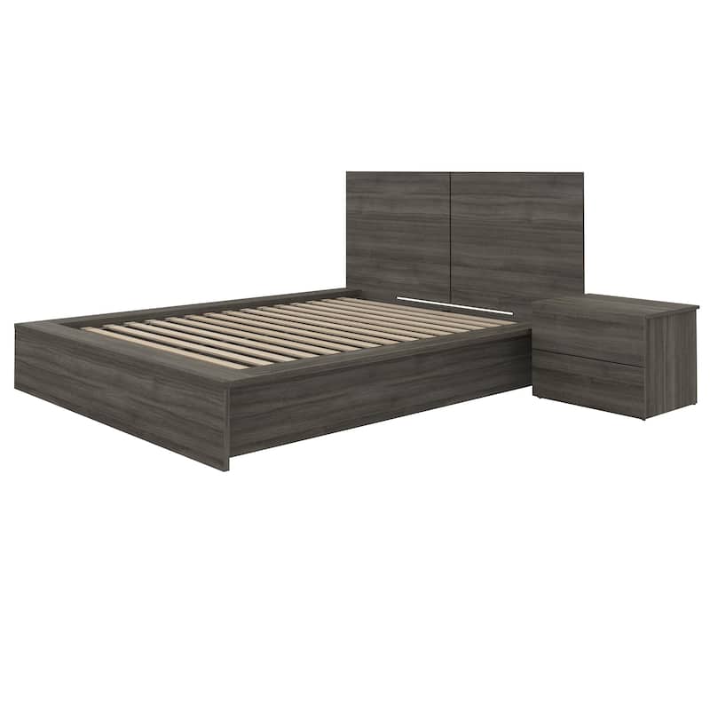James 3-Piece Bedroom Set with Bed, Headboard, and Nightstand