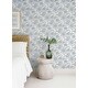 preview thumbnail 3 of 5, A-Street Prints Star Flower Blue Floral Trail Wallpaper