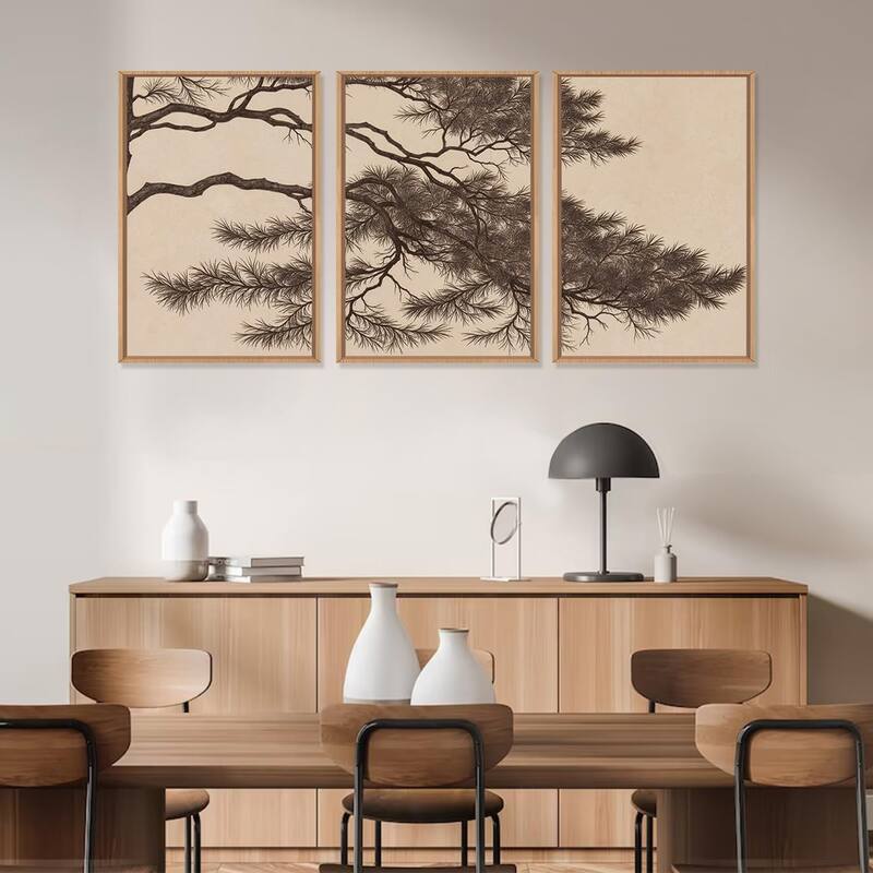 Wall Art,Sketch Botanical Wall Decor,Nature Plant Artwork