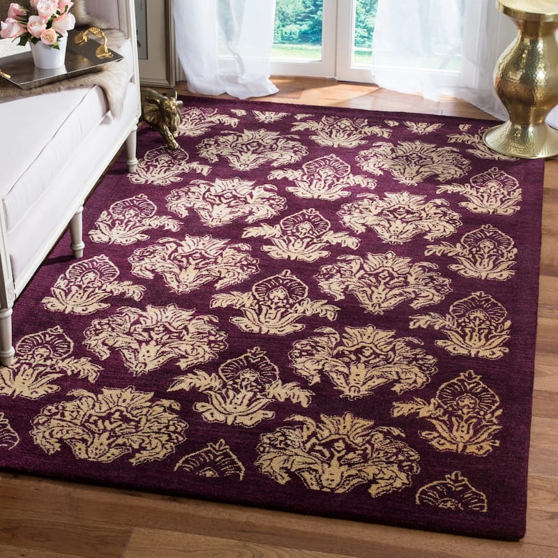 SAFAVIEH Handmade Metro Engracia French Country Floral Wool Rug - 3' x 5' - Assorted